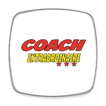COACH EXTRAORDINAIRE - Magnet carré - blanc - Devant