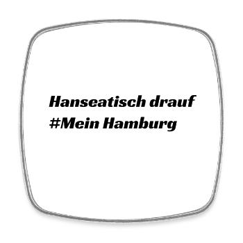 Hamburg - Viereckiger Kühlschrankmagnet - Weiß - Vorne