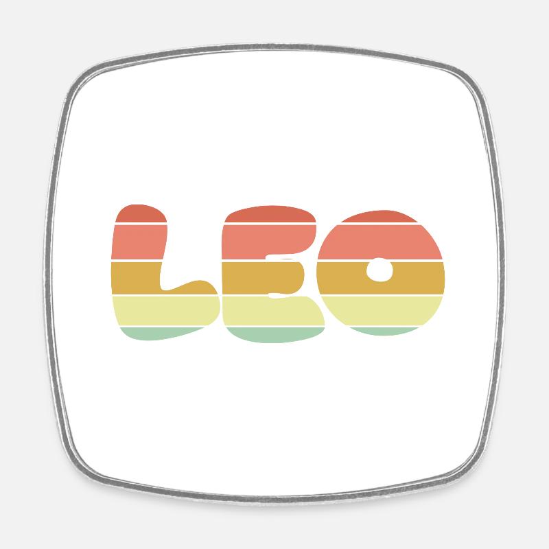 Leo sunset texture - Square fridge magnet - white