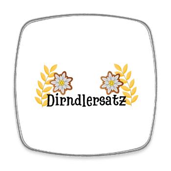 Dirndlersatz - Viereckiger Kühlschrankmagnet - Weiß - Vorne