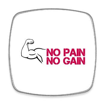 Biceps Pain Gain - Square fridge magnet - white - Front