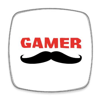 GAMER - Magnet carré - blanc - Devant