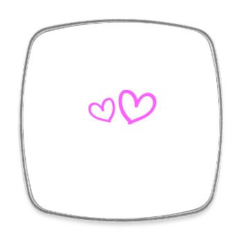 Elite Team Heart Love - Square fridge magnet - white - Front