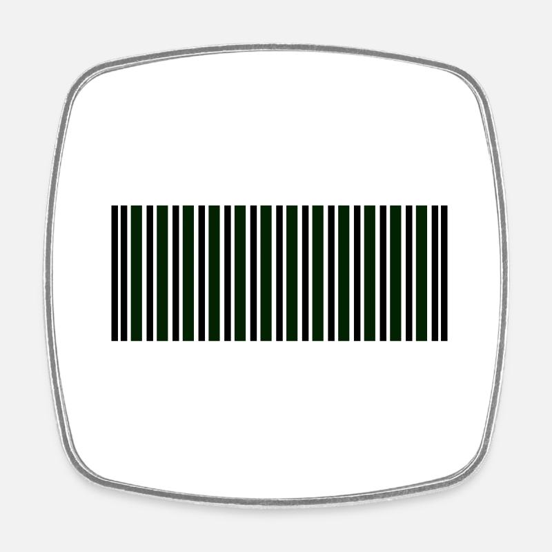 code-barres - Magnet carré - blanc