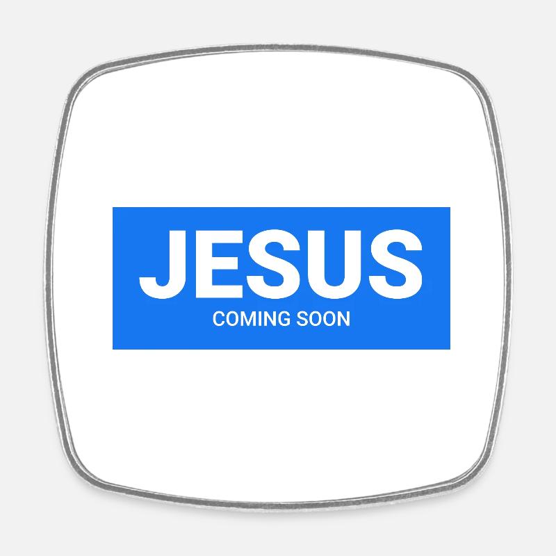 Jesus - Square fridge magnet - white