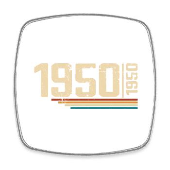 Vintage-Geburtstag 1950. Geburtstagsfeier 1950 - Viereckiger Kühlschrankmagnet - Weiß - Vorne