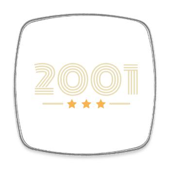Légendaire Depuis 2001 Cadeau D anniversaire 2001 - Magnet carré - blanc - Devant