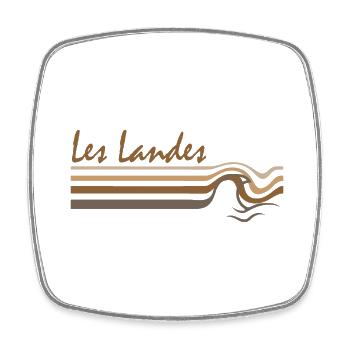 022f LES LANDES4 - Magnet carré - blanc - Devant