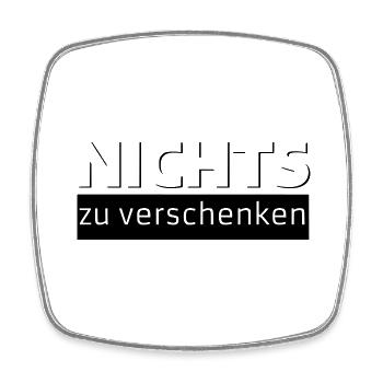NICHTS zu verschenken - Viereckiger Kühlschrankmagnet - Weiß - Vorne