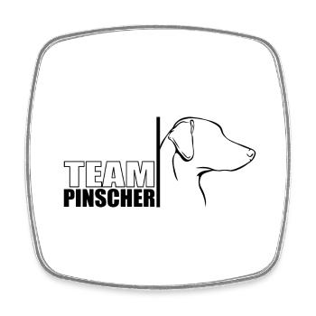 TEAM Pinscher Dog Dog Wilsigns - Square fridge magnet - white - Front