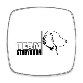 TEAM Stabyhoun Chien Chien Staby Wilsigns - Magnet carré - blanc - Devant