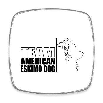 ÉQUIPE Chien esquimau américain Hunde Hund Wilsigns - Magnet carré - blanc - Devant