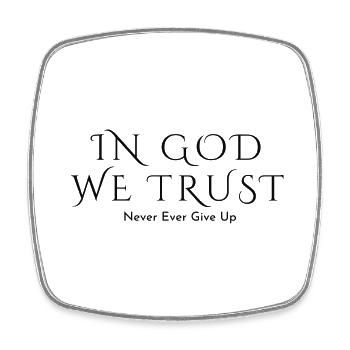 In God We Trust - Magnet carré - blanc - Devant