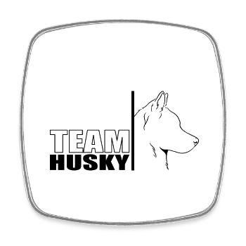 TEAM Husky Hunde Hund Siberian Husky Wilsigns - Viereckiger Kühlschrankmagnet - Weiß - Vorne