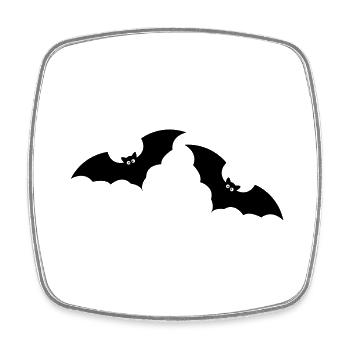 Bat 2 - Square fridge magnet - white - Front