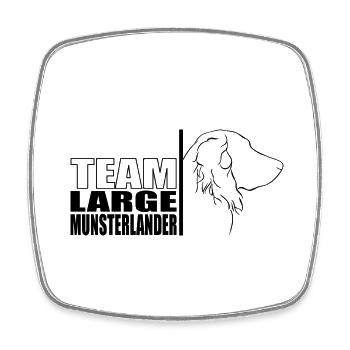 TEAM Large Münsterlander Dog Dog Wilsigns - Square fridge magnet - white - Front