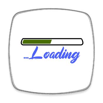 Loading - Square fridge magnet - white - Front