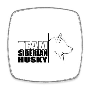TEAM Husky de Sibérie Chien Wilsigns - Magnet carré - blanc - Devant
