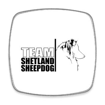 TEAM Shetland Sheepdog Dog Wilsigns - Square fridge magnet - white - Front