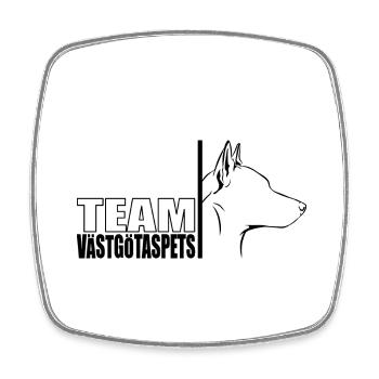 TEAM Västgötaspets Chien Chien Wilsigns - Magnet carré - blanc - Devant