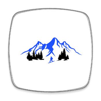 Snowboarding 2 - Viereckiger Kühlschrankmagnet - Weiß - Vorne