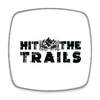 Trail Running Sports - Magnet carré - blanc - Devant