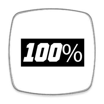 100 - Square fridge magnet - white - Front