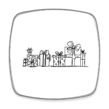 We love gifts - Square fridge magnet - white - Front