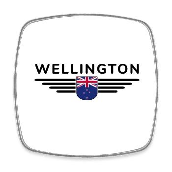 Wellington T-Shirt für Neuseeland-Fans - Viereckiger Kühlschrankmagnet - Weiß - Vorne