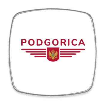 Podgorica Design – Capital moment - Square fridge magnet - white - Front