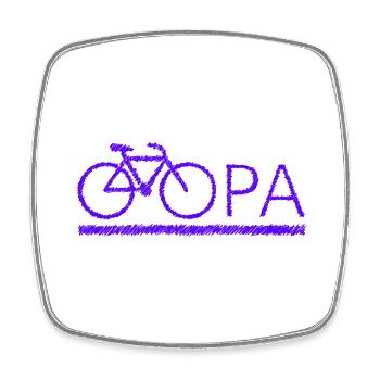 bester Opa Fahrrad Mountainbike Radeln Kritzeln - Viereckiger Kühlschrankmagnet - Weiß - Vorne