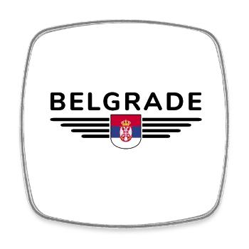 T-Shirt Belgrade – Pour les fans de la capitale - Magnet carré - blanc - Devant