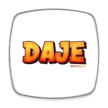 Roman phrases: DAJE - Square fridge magnet - white - Front