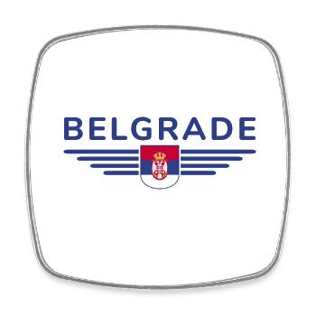 T-Shirt Belgrade – Pour les fans de la capitale - Magnet carré - blanc - Devant