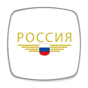 Russia T-Shirt – Pride and Tradition - Square fridge magnet - white - Front