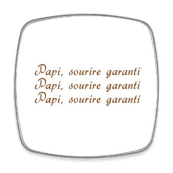 PAPI PAPA GRAND PERE HUMOUR PAPY BLAGUE 5 - Magnet carré - blanc - Devant