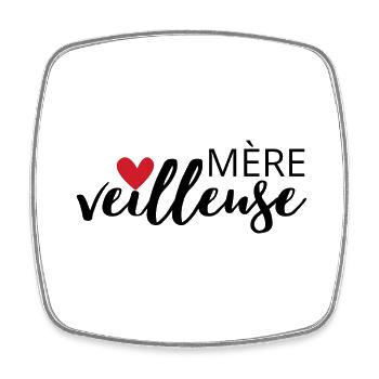 Mère veilleuse cadeau parfait pour Maman - Magnet carré - blanc - Devant