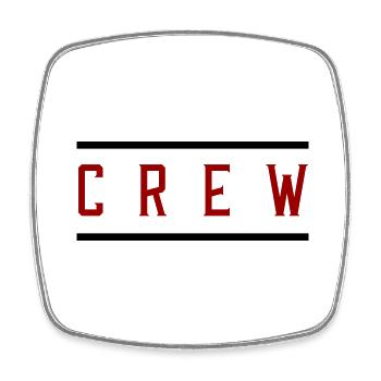 crew - Square fridge magnet - white - Front