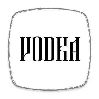 Vodka - Square fridge magnet - white - Front