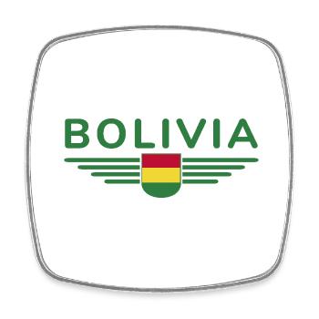 J’aime la Bolivie, T-shirt design de style élégance - Magnet carré - blanc - Devant