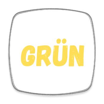 Grün - Viereckiger Kühlschrankmagnet - Weiß - Vorne