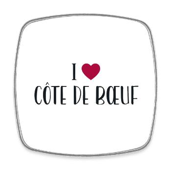 Butcher I Love Prime Rib - Square fridge magnet - white - Front
