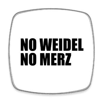 No weidel no merz - Viereckiger Kühlschrankmagnet - Weiß - Vorne