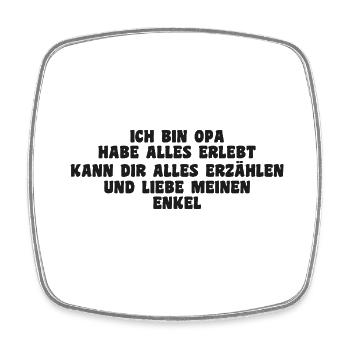 Ich bin Opa und liebe meinen Enkel - Viereckiger Kühlschrankmagnet - Weiß - Vorne