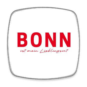 T-shirt Bonn – Parfait pour les fans et les amoureux - Magnet carré - blanc - Devant