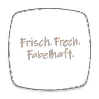 Bremen Town Musicians: Fresh. Impudent. Fabulous! - Square fridge magnet - white - Front
