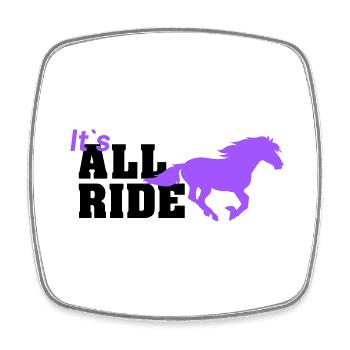 all ride - Square fridge magnet - white - Front