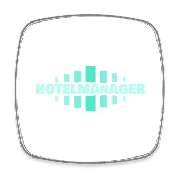 Hotelmanager als Beruf - Viereckiger Kühlschrankmagnet - Weiß - Vorne