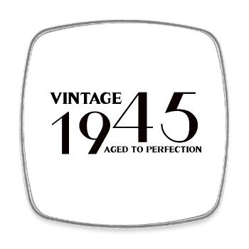 Vintage 1945 aged to perfection - Square fridge magnet - white - Front