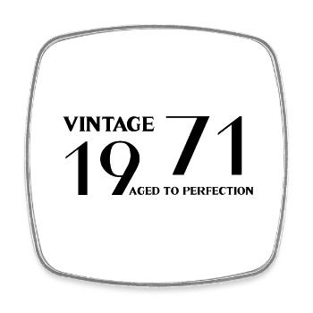 Jahrgang 1971 bis zur Perfektion gereift - Viereckiger Kühlschrankmagnet - Weiß - Vorne